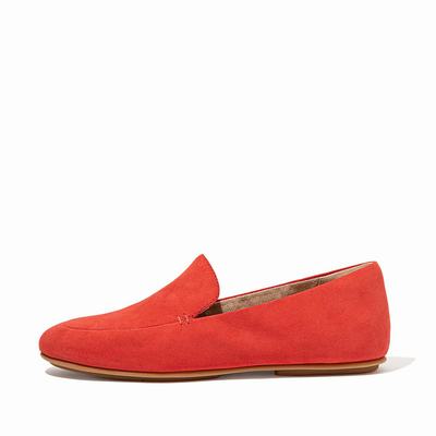 Fitflop Lena Suede - Flache Schuhe Damen - Koralle Rosa (CIR382791)